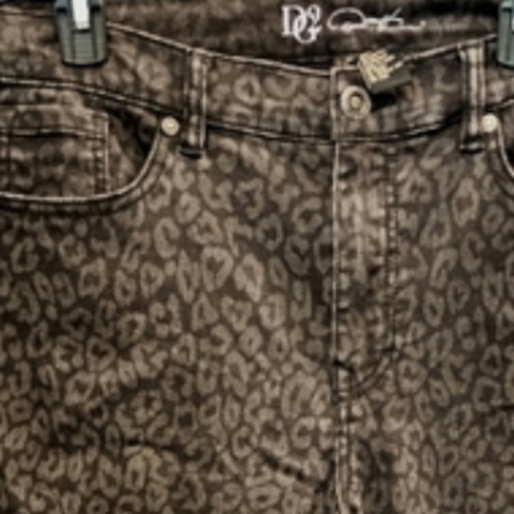 DG2 by Diane Gilman “Jean Queen” Leopard Print Skinny Jeans – Size 14 - Picture 3 of 7